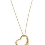Tiffany & Co Elsa Peretti Medium Open Heart Necklace In 18K Yellow Gold