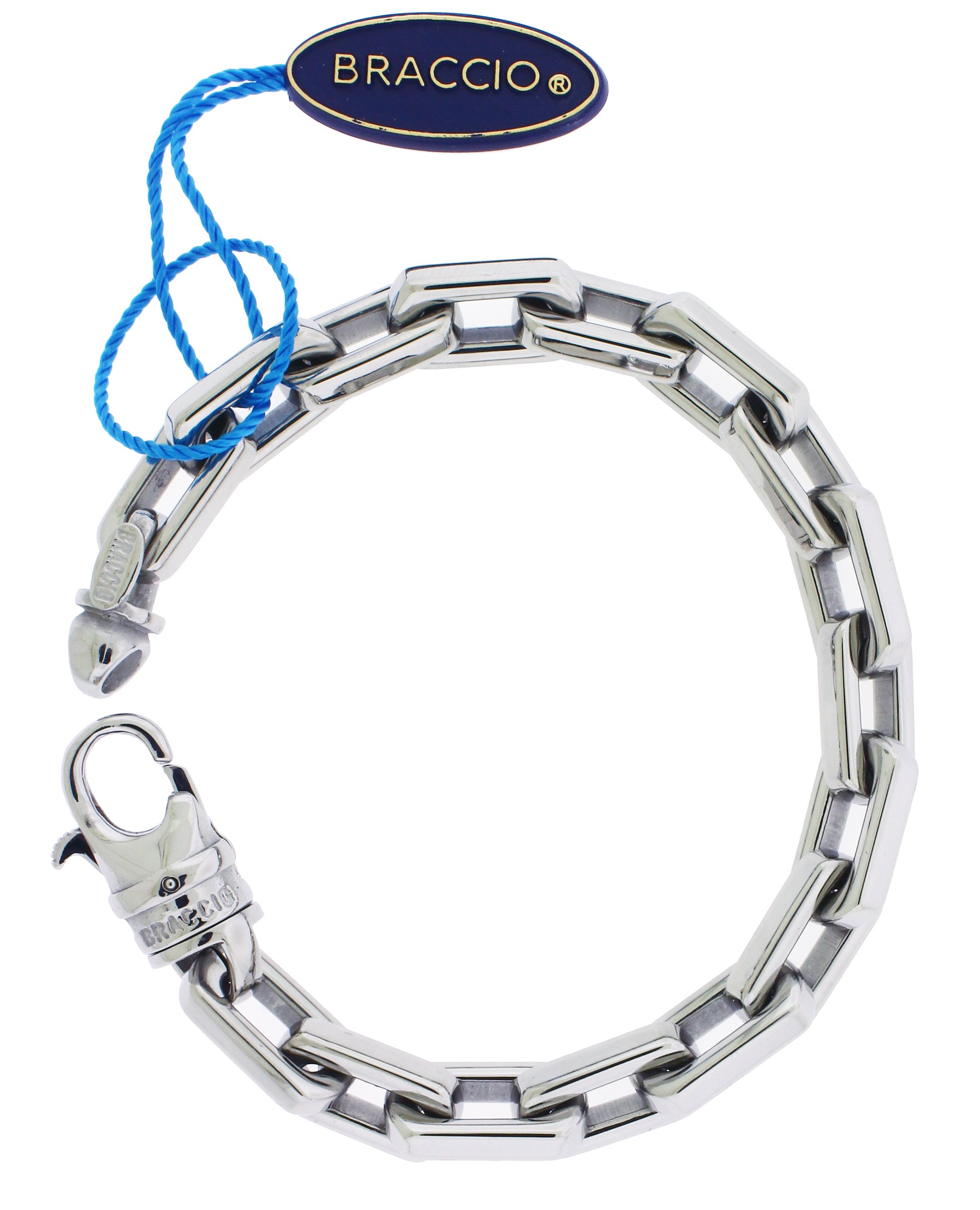 316L Stainless Steel/Enamel Big Boys Heavy Thick Chain Bracelet, 9