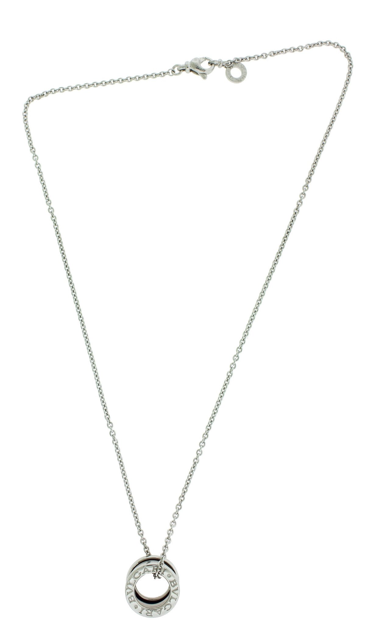 Bvlgari B Zero1 Womens Necklace Pendant In 18k White Gold 16