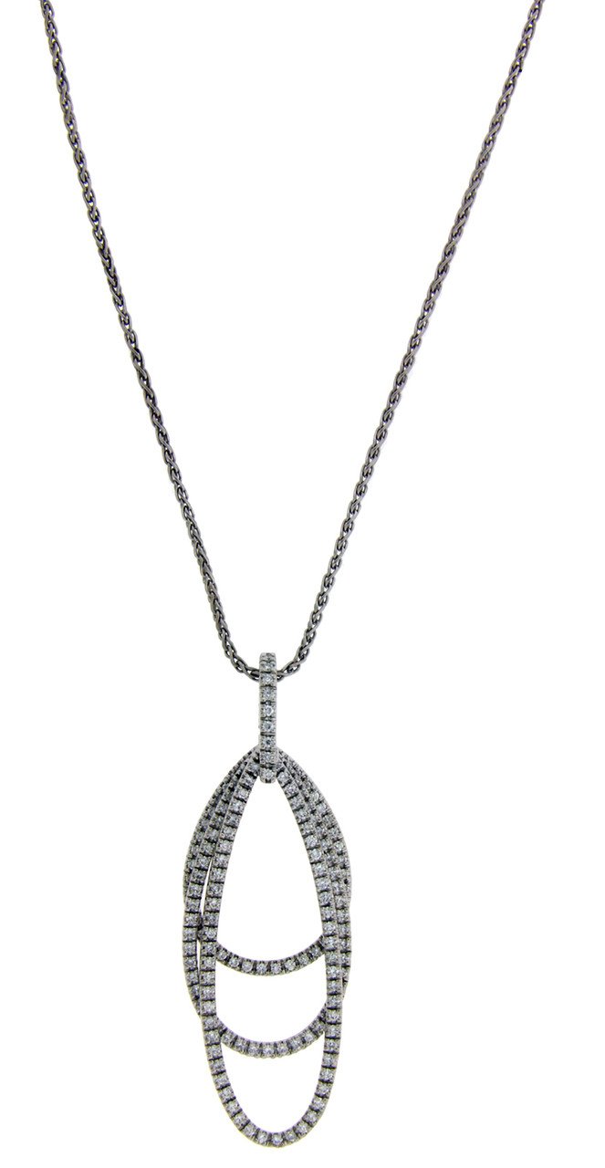 Gregg Ruth 1.3 carat diamond necklace in 18k white gold