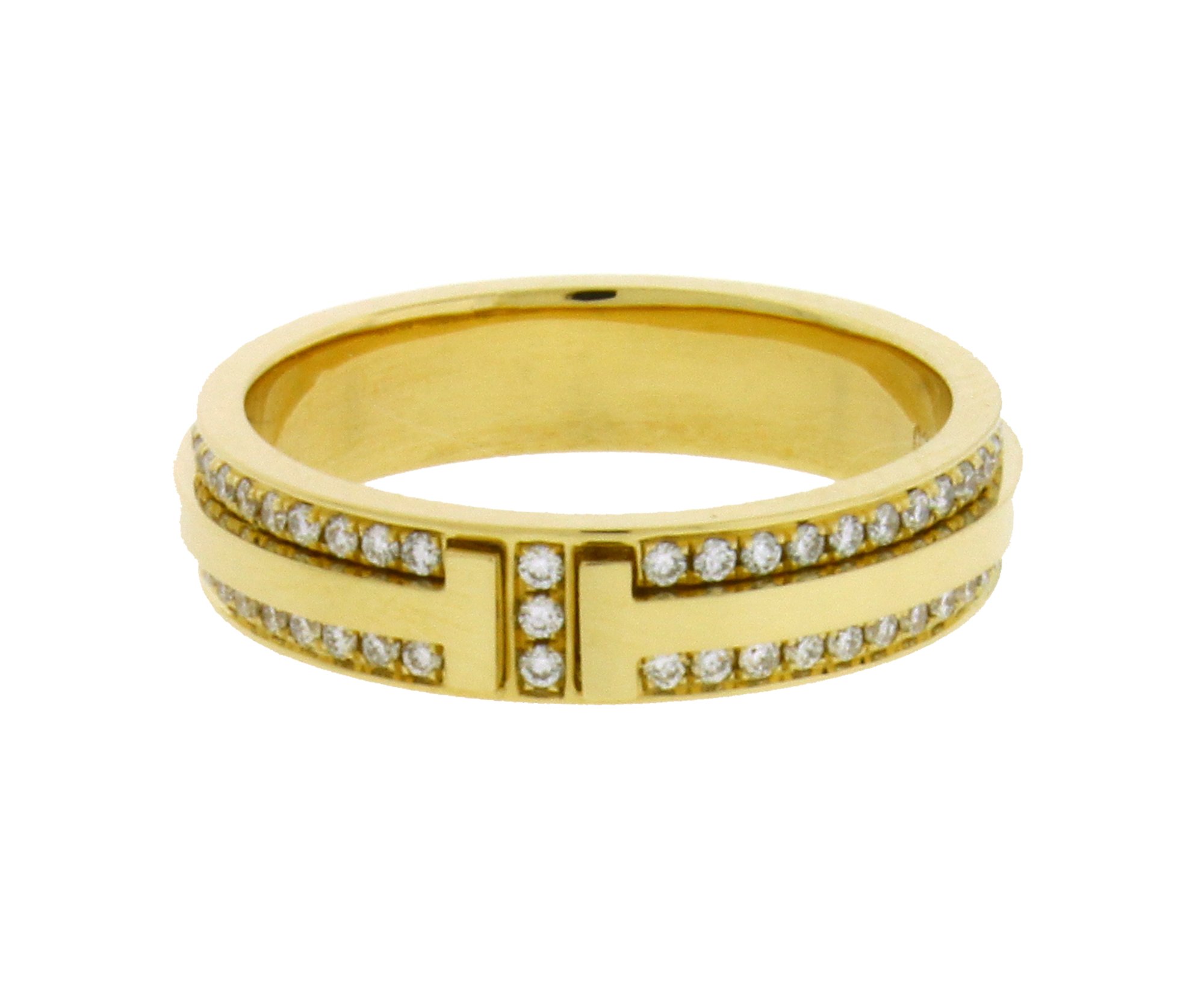 Tiffany & Co T Two Narrow diamond ring in 18k yellow Gold size 6