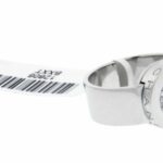 Chanel Pave Diamond Band Ring In 18K White Gold In Very Good Condition Size 7.5