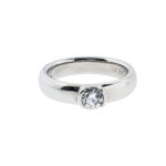 Tiffany & Co Etoile .36 Carats Diamond Platinum Engagement Ring With Certificate