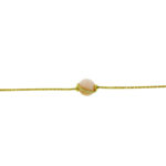 Fred Paris "Baie Des Anges" 18K Y Gold Diamond & Pink Opal Bracelet