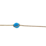 Fred Paris "Baie Des Anges" 18K Y Gold, Diamond, & Turquoise Bracelet