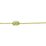 Fred Paris "Baie Des Anges" 18K Y Gold Diamond & Pearl Bracelet
