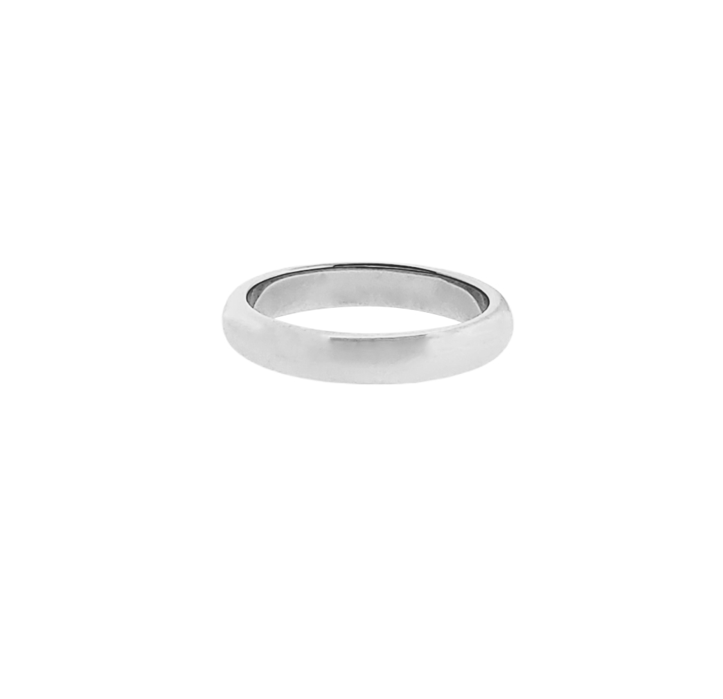 BVLGARI 3 mm wide wedding band ring in platinum size 10.5