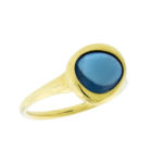 Fred Paris Belle Rives London Blue Topaz Ring In 18K Yellow Gold