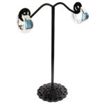 Gucci Blue Topaz Huggies Earrings In 18K White Gold
