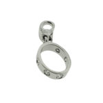 Cartier Diamond Love Pendant / Charm In 18K White Gold