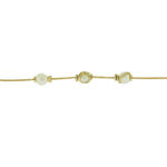 Fred Paris "Baie Des Anges" 18K Y Gold Diamond & 3 Pearl Bracelet