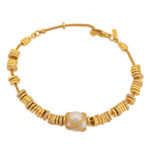 Fred Paris "Baie Des Anges" 18K Y Gold Diamond & Pearl Bracelet
