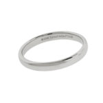 Tiffany &Co 3mm Wedding Band In Platinum Size 7