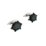 Stephen Webster Classic Gray Crystal Haze Cufflinks In Sterling Silver