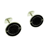 Stephen Webster Sterling Silver England Made Me Pave Sapphire Cufflinks