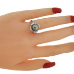 Mikimoto 9.7mm Back South Sea Pearl & Diamond Ring In Platinum