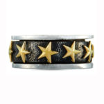 King Baby Star Spinner Ring In 18k Yellow Gold And Silver Size 6