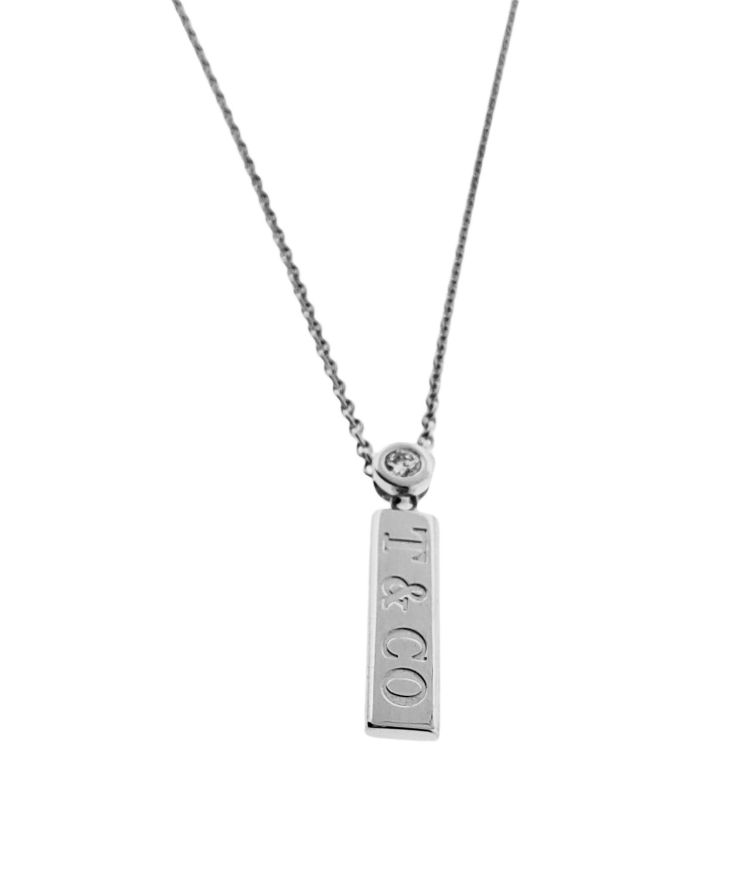 Tiffany & Co. Platinum 0.27ctw Diamond Bow Pendant Necklace – Raymond Lee  Jewelers