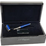 S.T. Dupont 410712 Atelier Blue Chinese Lacquer Fountain Pen 14k Nib