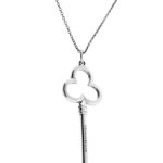 Tiffany & Co Key Pendant Necklace In Sterling Silver 16"