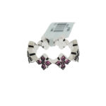 King Baby Pink Cubic Zirconia Eternity Ring In Sterling Silver Size 9