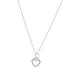 Tiffany & Co 18K White Gold Mini Diamond Heart Necklace 16