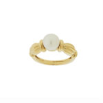 Tiffany & Co 7 mm Pearl Ring In 18K Yellow Gold Size 6