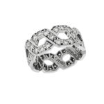 Tiffany & Co Hexagon Diamond Eternity Band Ring In Platinum Size 6