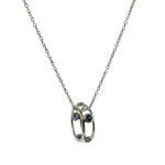 Tiffany & Co Elsa Peretti Sapphire By The Yard 18k White Gold Necklace