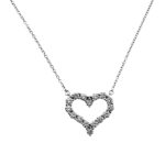 Tiffany & Co Small Hearts Pendant Of Diamonds In Platinum