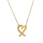 Tiffany & Co Paloma Picasso Loving Heart Diamond Necklace 18K