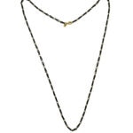 Superoro Men's Solid 18k Gold And Ceramic Necklace 24 Inches
