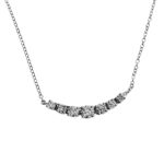 Tiffany & Co East West Diamond Necklace In Platinum