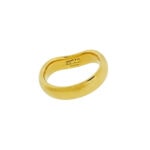 Tiffany & Co Elsa Peretti Wave Band Ring In 18K Yellow Gold Size 5